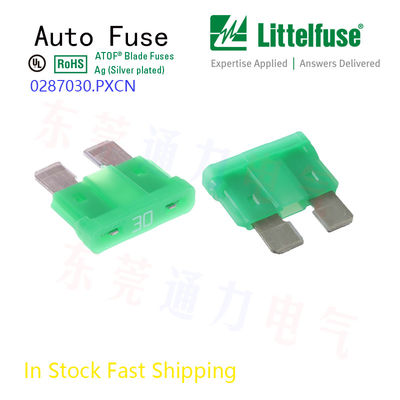 리틀 퓨즈 20A 노란 블레이드 자동차 퓨즈 32V DC 0287030.PXCN