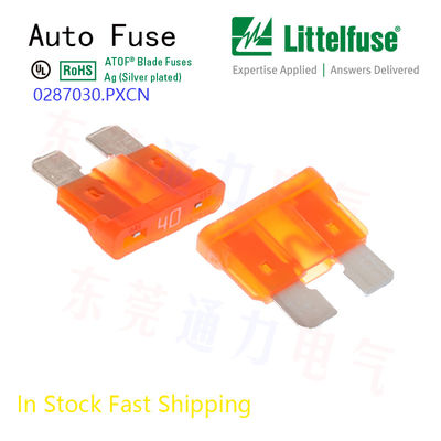 노란색 자동차 블레이드 피우터 리틀 피우터 25A 32V DC Mfr. 부품 번호 02870025.PXCN