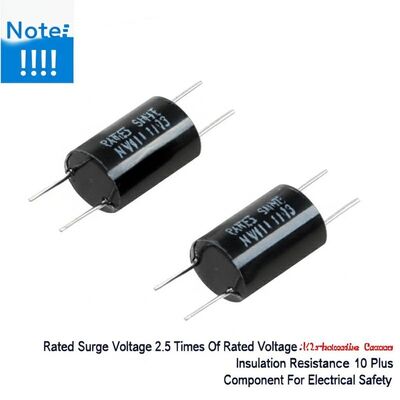 정격 전압의 2.5배 정격 서지 전압 X2 보호 커패시터 절연 저항 10 플러스 전기 안전 부품