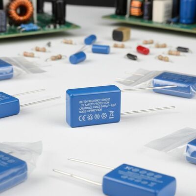 정격 주파수 50 60Hz X2 안전 보호 커패시터 정전 용량 범위 0 001uF 4 7uF 노이즈 억제 애플리케이션용 전기 부품